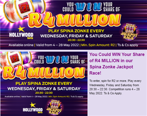 Spina Zonke Jackpot Race Hollywoodbets